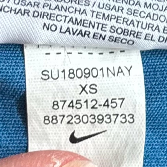 Nike Dri-Fit Racerback Running Tank, Bright Blue, XS Style 874512-457 - Picture 7 of 9